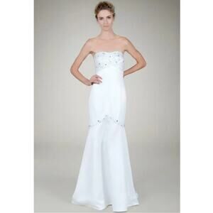 Tadashi Shoji beaded mermaid wedding dress